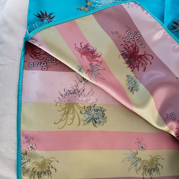 Vintage Peony 1980's Satin Cheongsam Dress. Sz 38 (8-10) - Picture 11 of 13